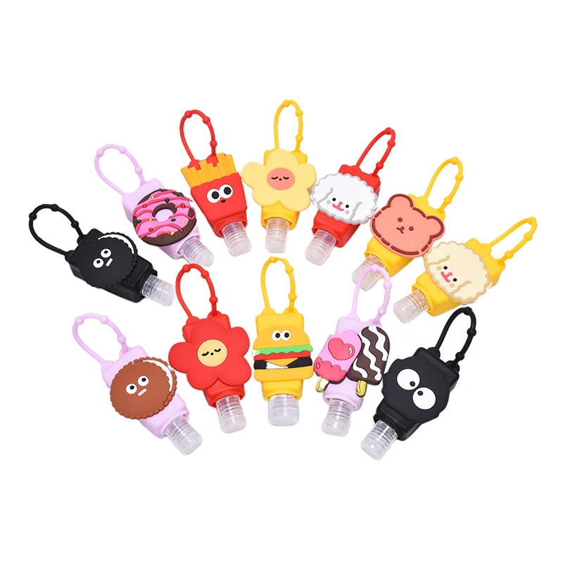 

Милые Мультяшные собаки гамбургеры еда Фрукты Силиконовое дезинфицирующее средство для рук Карманный держатель с пустой бутылкой