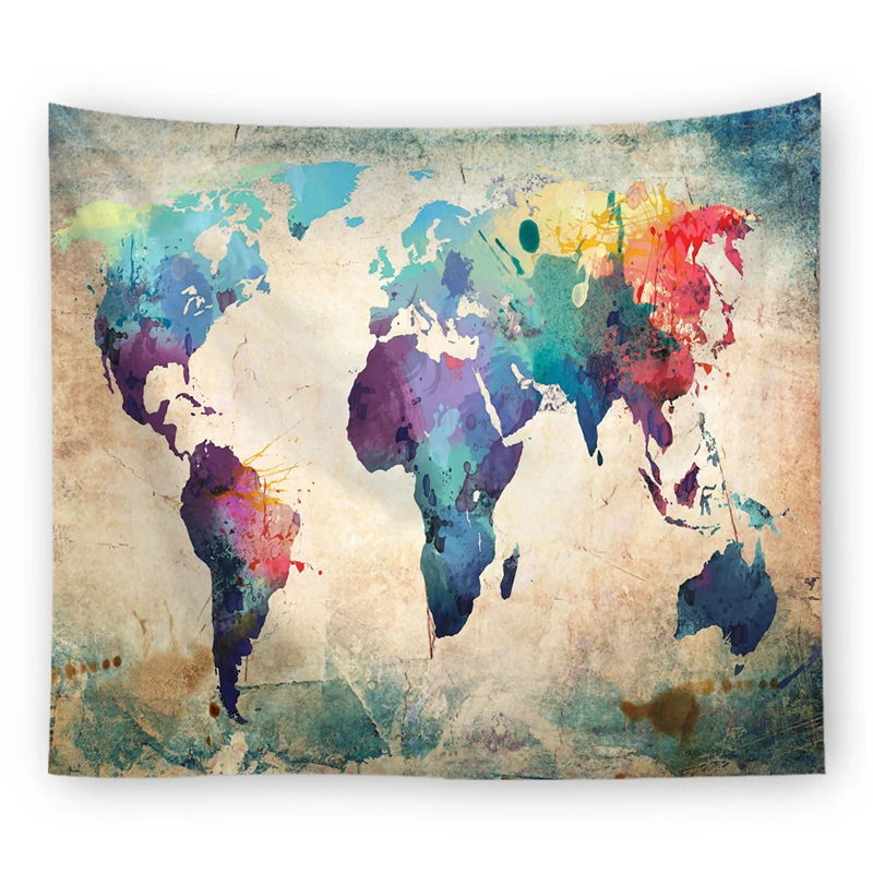 

Psychedelic Tapestry Landscape Mountains Wall Hanging Bedroom Decoration Tapisserie Hippie Carpet Boho Home Background Cloth