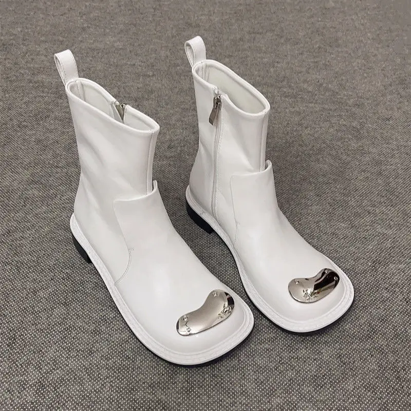 

Новинка 2021, ботинки для снежной погоды в британском стиле, короткие ботинки, женские ботинки, ботинки без каблука, толстые ботинки челси, жен...