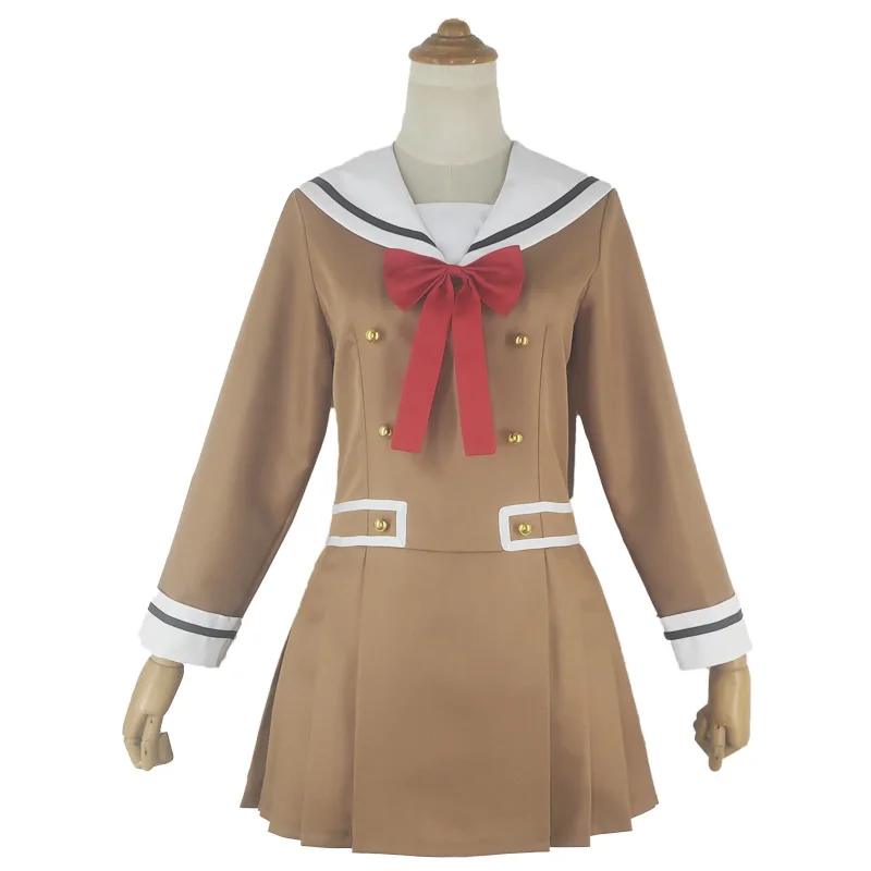 

Anime Bang Dream Cosplay Costume Toyama Kasumi/Hanazono Tae Cosplay Costumes Halloween Clothes Women Poppin'party Uniform dress