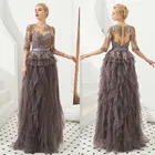 Кружевное платье для матери невесты, с коротким рукавом и аппликацией