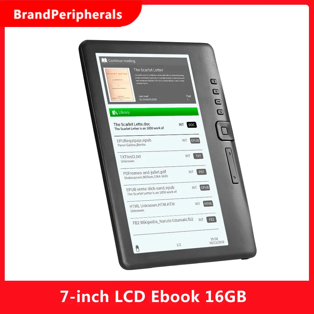 BK7019 Портативный из устройства для чтения электронных книг 16 Гб 7 дюймов