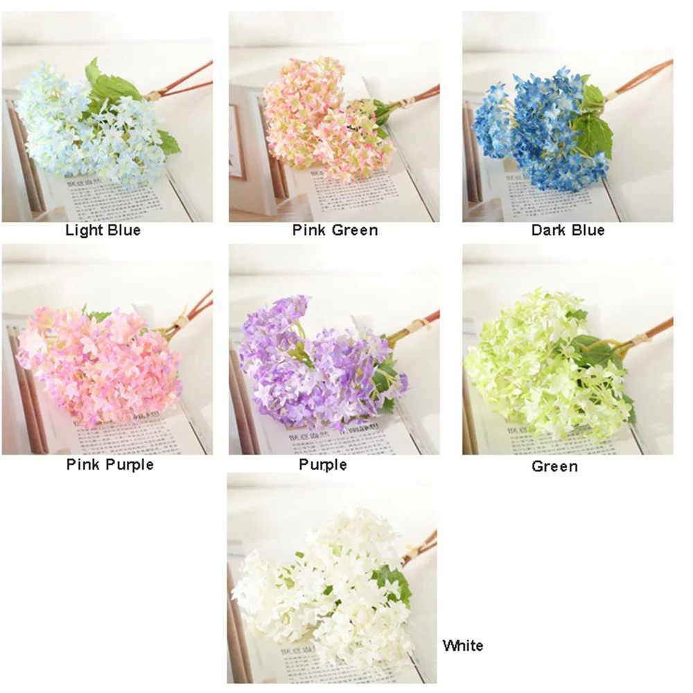 

Artificial Hydrangea Flowers Wedding Bridal Bouquet For Home,office Table Decor 1 Bundles Fake New