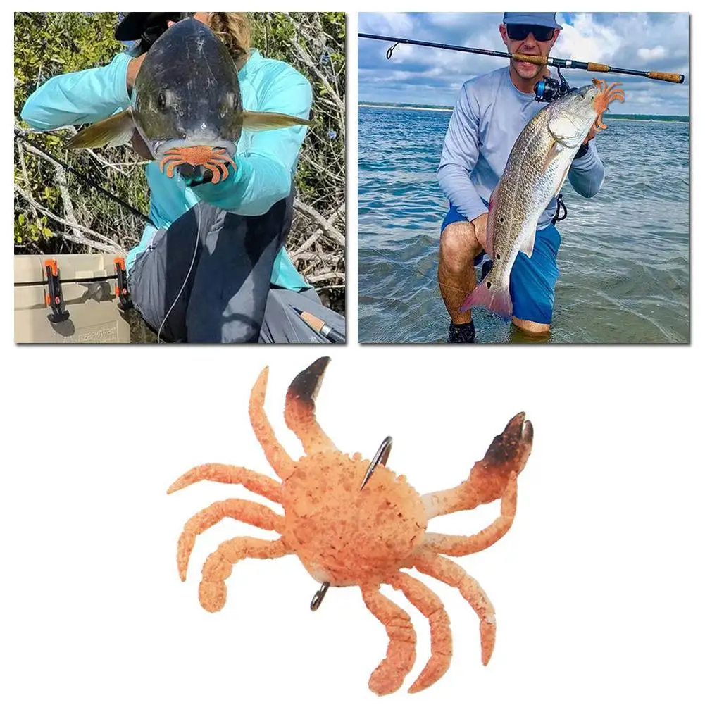 

New 1Pcs Simulation Crab Hook Fishing Bionic Bait With Fishing Sea Outdoor Hook Soft 2021 Bait Supplies Sale Hot Crab Fishi