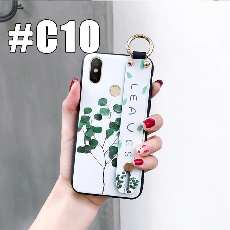 C10 AXBETY для iPhone 11 Pro 7 6 XR 8 Plus XS MAX Модный цветочный мультяшный шнурок петля подставка чехол для телефона для iPhone X 8 6 Plus чехол - Цвет: C10