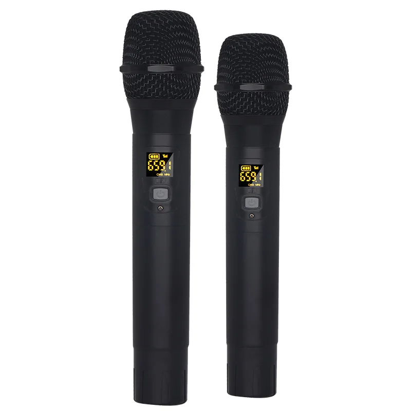 Беспроводной двойной микрофон UHF профессиональный динамический передатчик