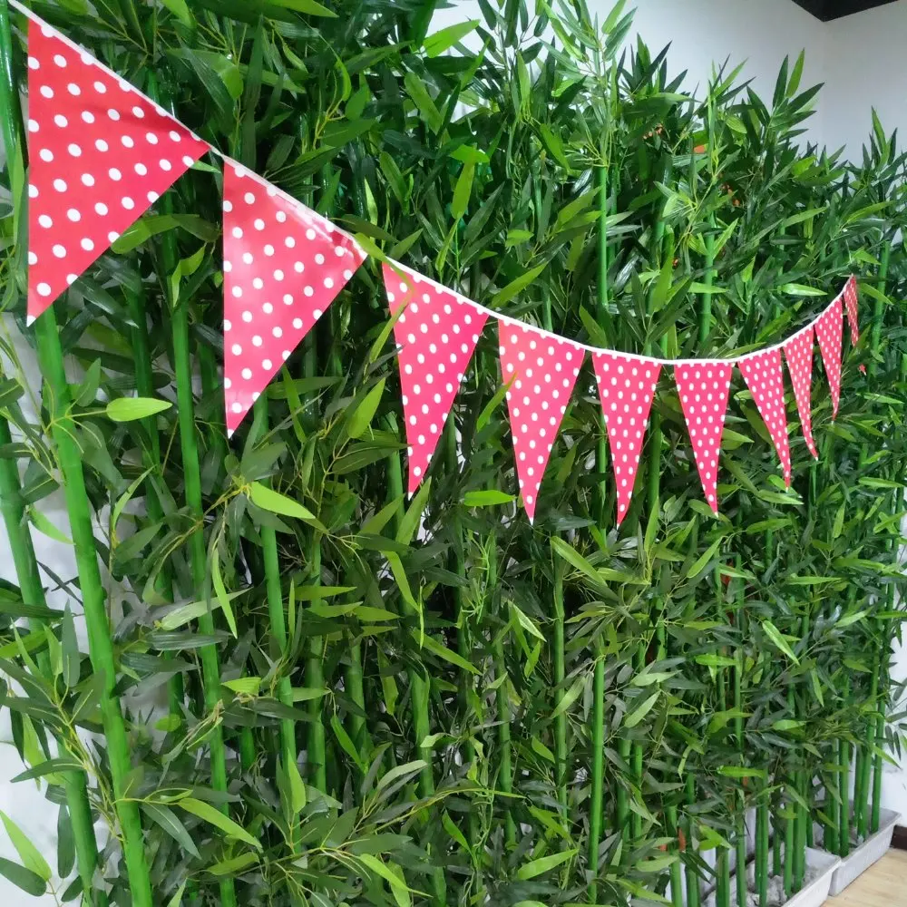 2 5 м бумажные флаги в красный горошек для дня рождения вечерние баннеры украшение
