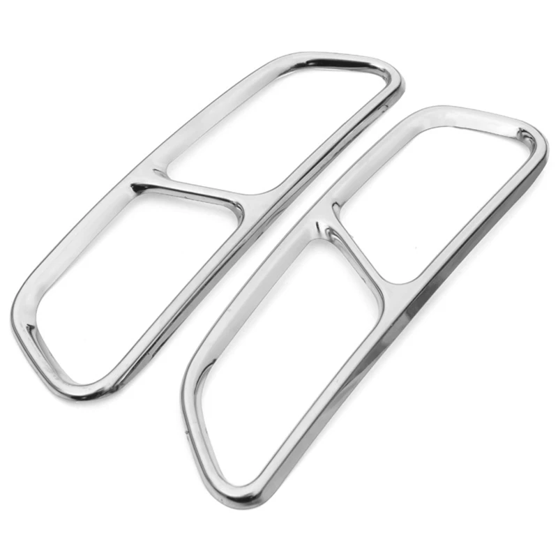 

Задний двойной глушитель хвостового декора наконечник трубы Накладка для Audi A6 C7 2012 2013 2014 2015 2016 2017 2018