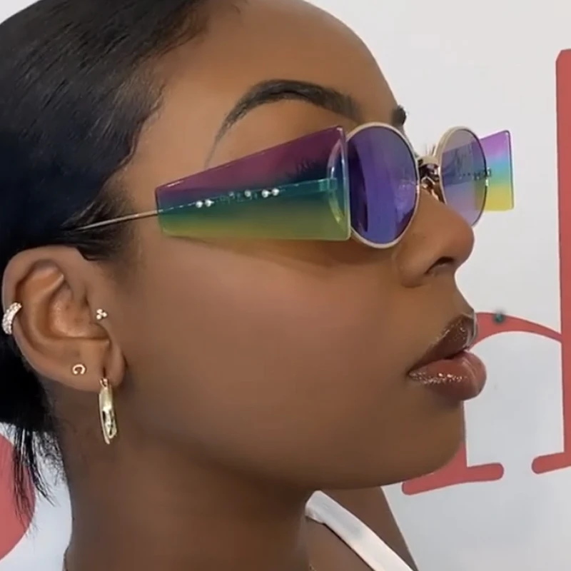 Новинка Ретро стиль линзы панк солнцезащитные очки для женщин роскошный бренд