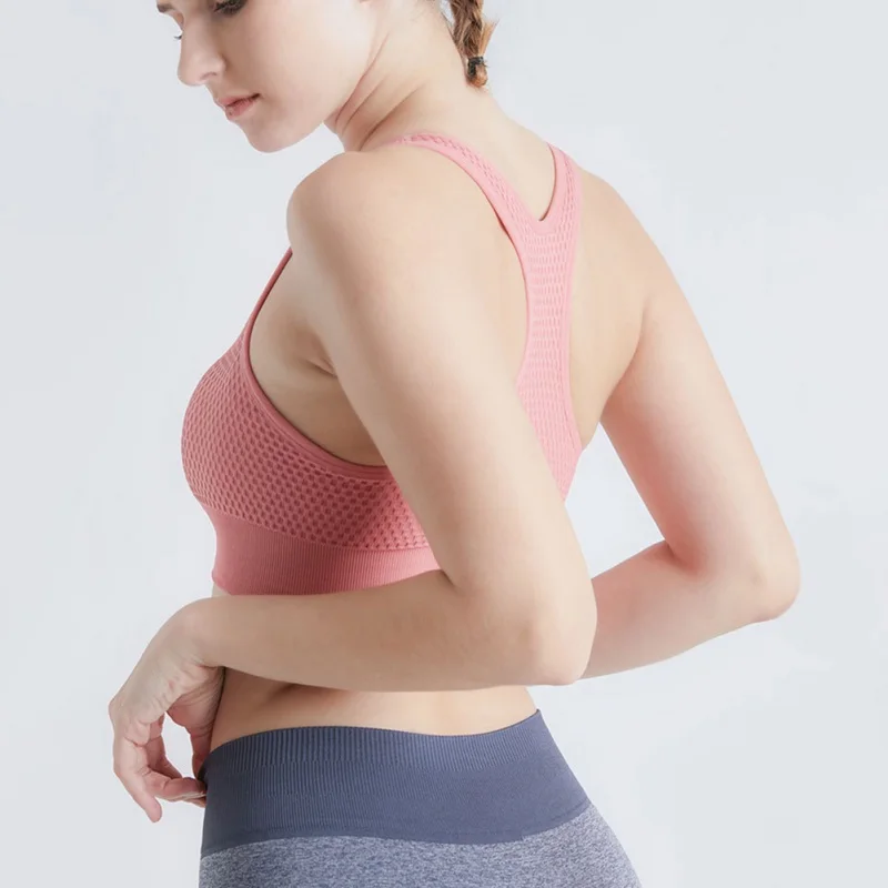 

Women Sports Underwear Yoga Fitness Bra Outdoor Running Gathering Beauty Back Quick Drying Honeycomb Breathable Vest
