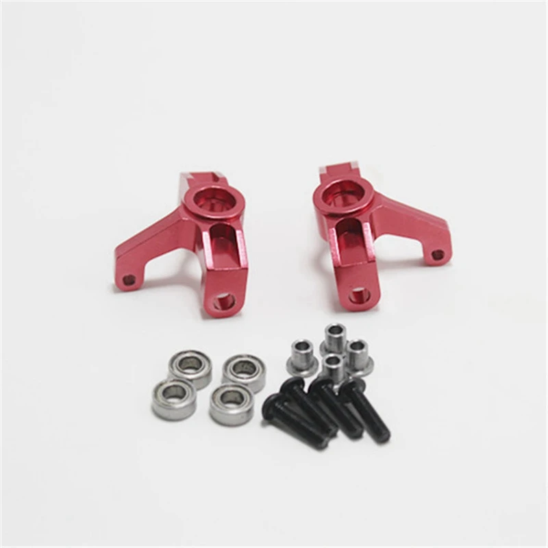 

1set for WLtoys 1: 14 144001 Metal Swing Arm C Seat Steering Cup Rear Wheel Seat,Red & 2Pcs Metal Wave Box Gear Box