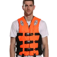 professional life jacket for adult water sport drifting boat fishing polyester life vest with emergency whistle swim equipment