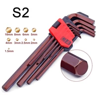 9pcs hex key sets2 hex key wrench hex wrench set universal allen key 1 5mm 10mm l type flat ball spanner metric hand tools