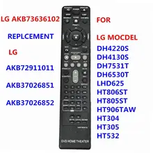AKB73636102 NEW Remote For AKB72911011 AKB37026851 AKB37026852 for LG DVD Home Theater System DH4220S DH4130S DH6530T LHD625