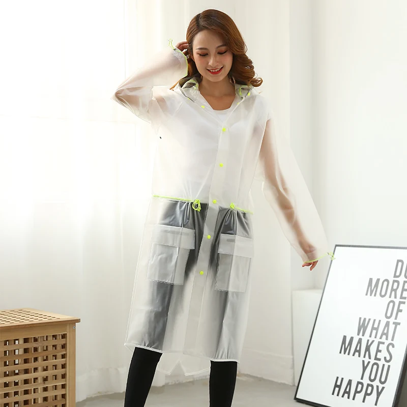 Прозрачный Люминесцентная веревка TPU плащ для мужчин и женщин | Дом сад