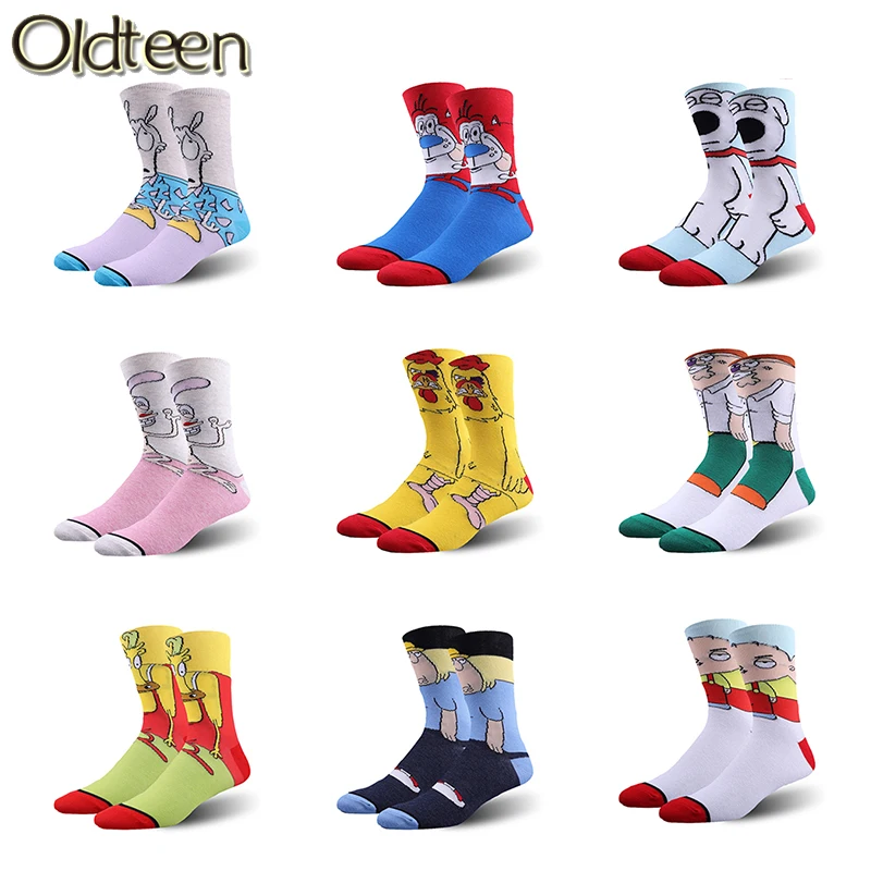 Смешные Женские носки с веселым мультяшным принтом новые персонализированные