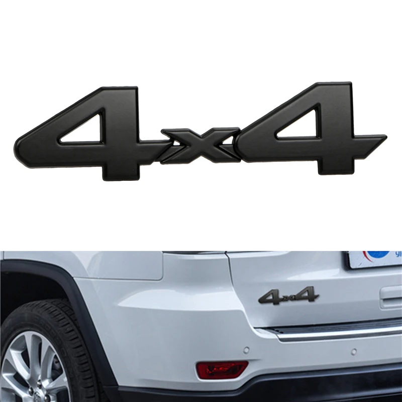 Красный/черный/серебристый 3D 4x4 металлический логотип Автомобильная наклейка
