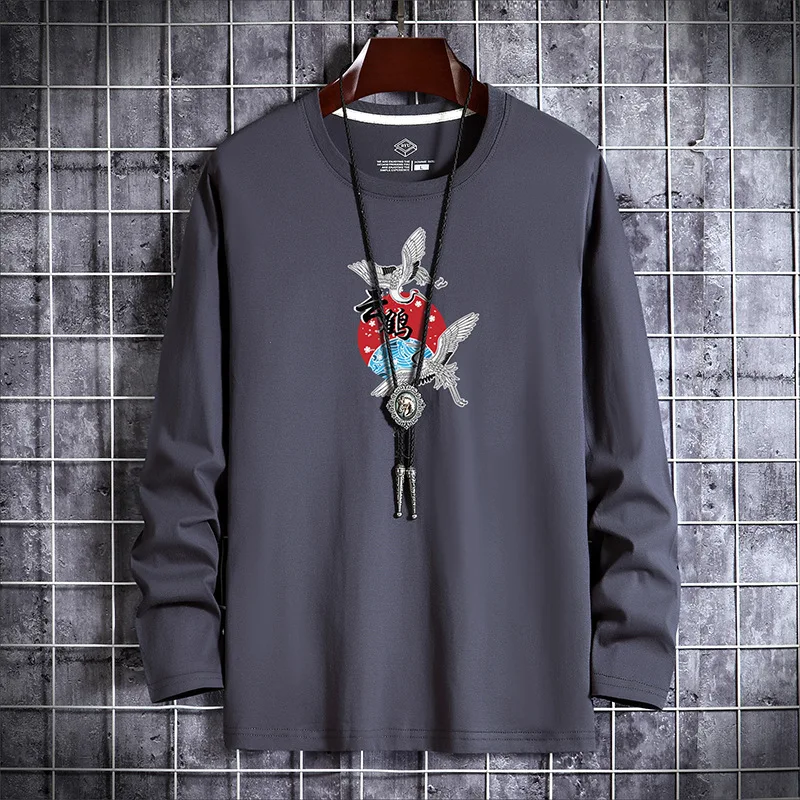 Футболка мужская с круглым вырезом удобная тенниска из 100% хлопка повседневная