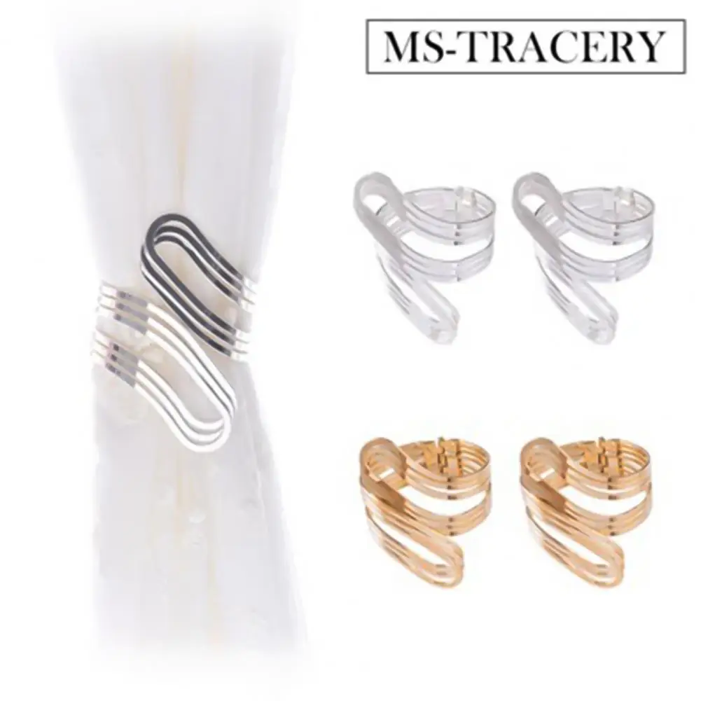 

50%HOT1 Pcs Curtain Buckle Stylish Strong Clamping Wrought Iron Strong Clamping Curtain Tieback for Home