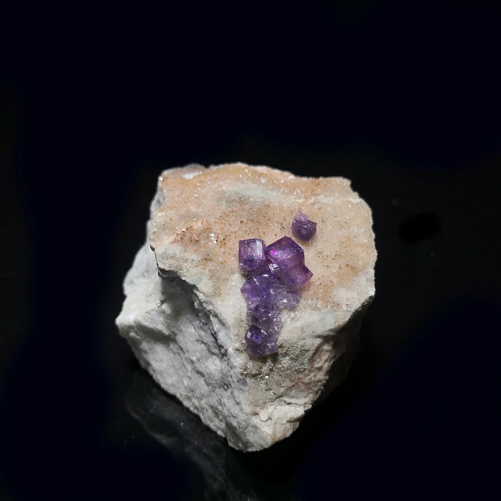 

163g Natural Purple Fluorite and Calcite Mineral Specimen Hubei PROVINCE CHINA A2-4