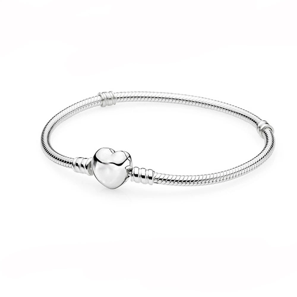 

HOT SALE 100% 925 Sterling Silver Snake Chain Bangle & Bracelet for Women Luxury Jewelry 17-20CM PAS902
