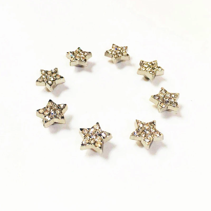 Маленькая пятиконечная звезда Пентаграмма риветсов со стразами Панк кепка с шипами для кожаного ремесла, кошелька, поясной сумки, шляпы, обуви, одежды и аксессуаров.