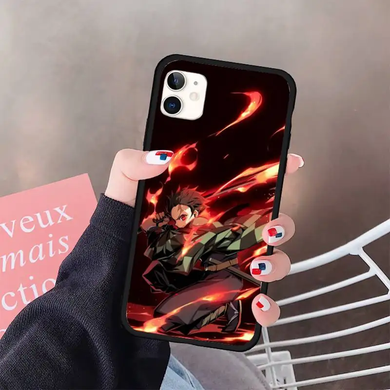 

Anime Demon Slayer Kimetsu no Yaiba Phone Case for iPhone 11 12 pro XS MAX 8 7 6 6S Plus X 5S SE 2020 XR
