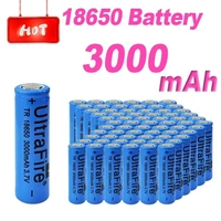 3000mah 3 7v 18650 rechargeable flat top power battery lithium ion flat head for flashlight night light small electronic tools