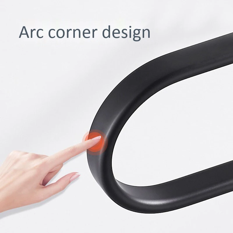 

Towel Rack Bathroom Hardware Toilet Paper Holder Hand Towel Holder Wall MountTowel Storage Hook, Black