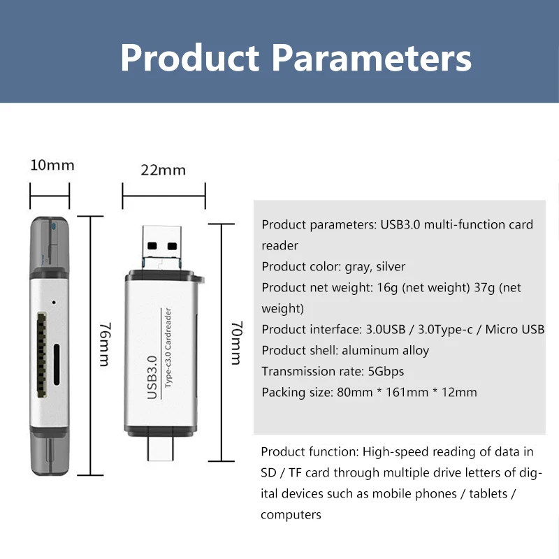 Кабель для чтения карт USB 3 0 Type C SD Micro TF адаптер ноутбука Macbook кардридер