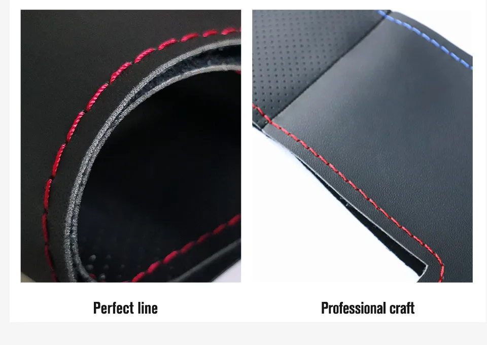 APPDEE сшитый вручную черный кожаный чехол на руль для Toyota RAV4 2013- Toyota Corolla- Auris 2013