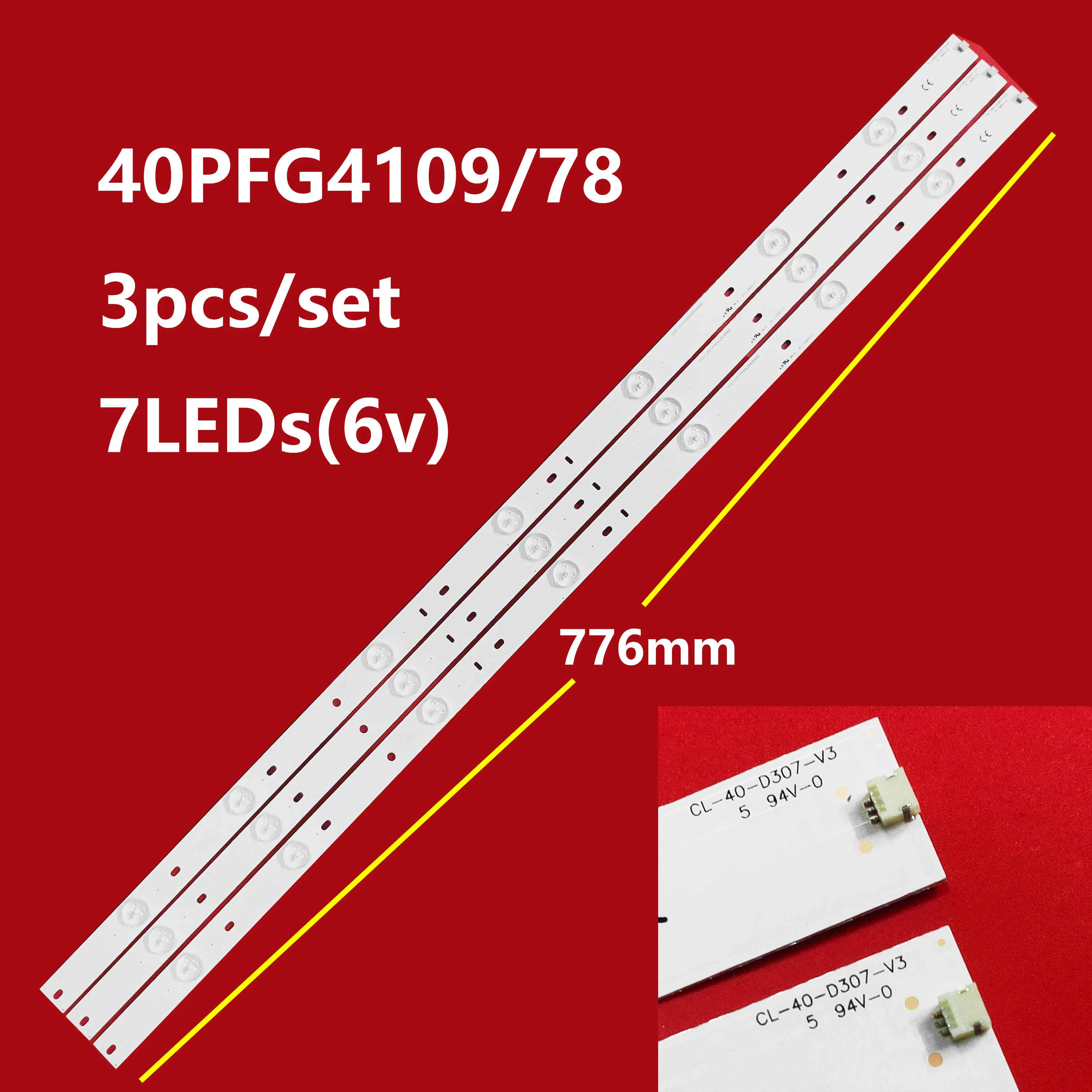 Светодиодный подсветка полосы для 40 &quotТПВ TPT400LA HM06 40PFL5708/F7 40PFL3188 40pfg4109 40phg4109 40PFT4109/60