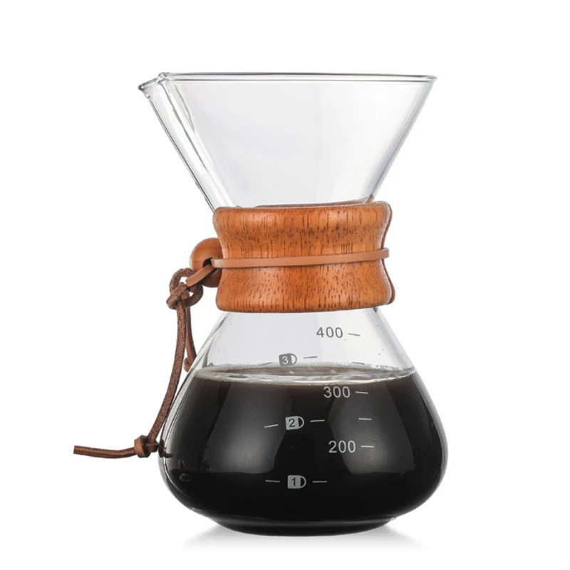 Eco coffee 400/500/800 мл термостойкий стеклянный чайник для кофе многоразовый