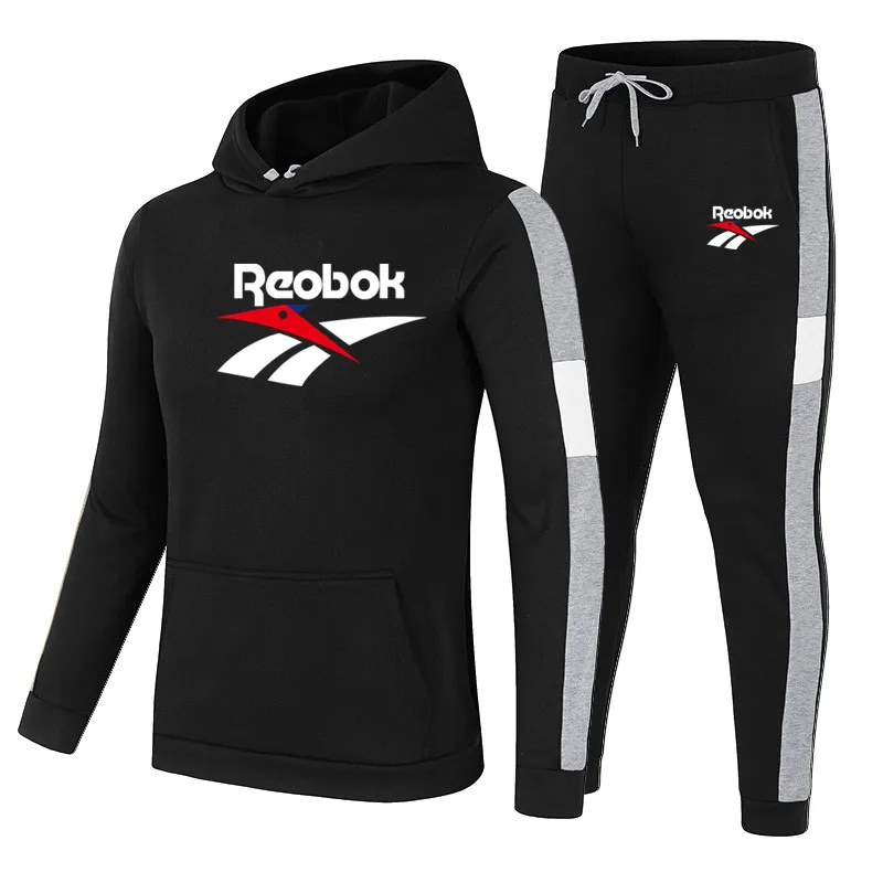 Мужской спортивный костюм в стиле пэчворк на осень и зиму мужская повседневная