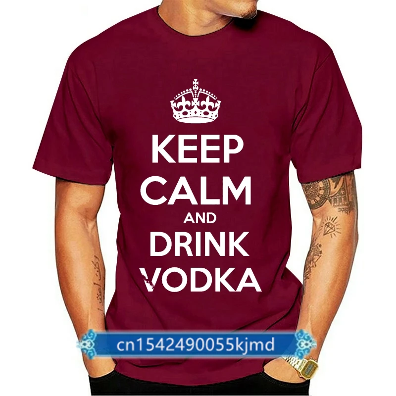 

Keep Calm And Drink Vodka T-Shirt Cool Party Club Lounge Tee Shirt
