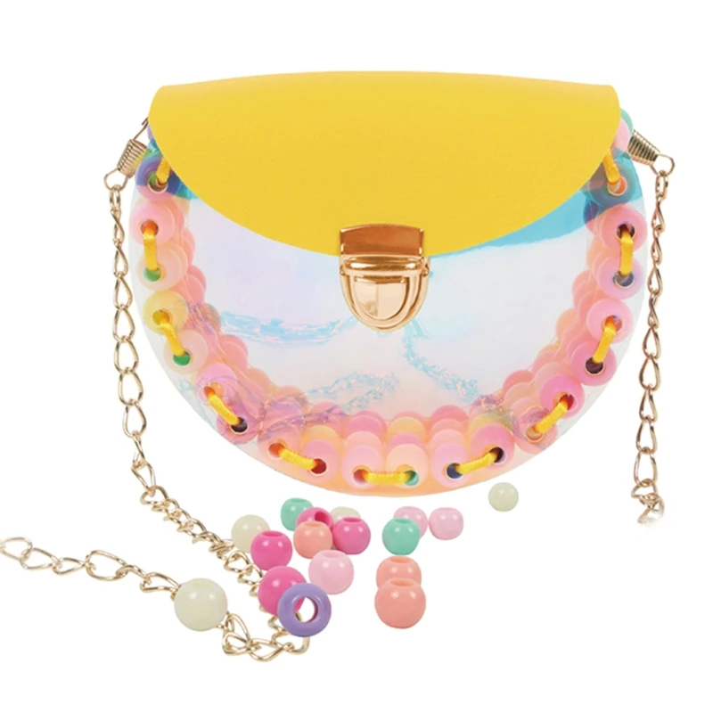 

1Set Colorful Assembled Beaded Crossbody Bag DIY Material Kit Handmade Art Craft 77HD