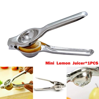 Mini Lemon Juicer Ручная соковыжималка для цитрусовых, ручная соковыжималка для лимона, соковыжималка для фруктов, пресс-машина для цитрусовых, кухонные аксессуары из нержавеющей стали для дома - Цвет: Mini Lemon Juicer