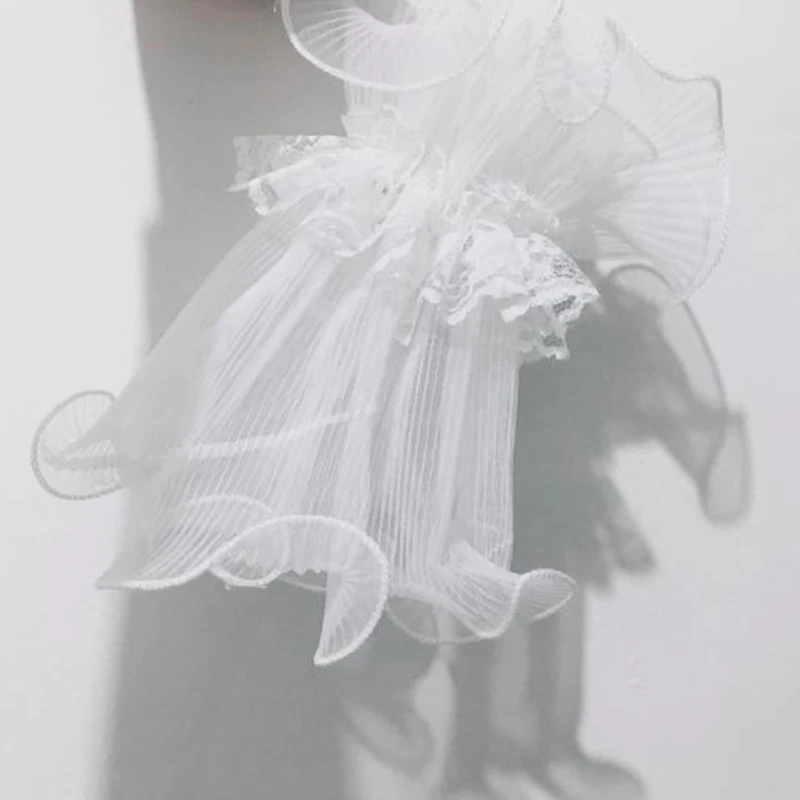 Женские готические кружевные эластичные роговые манжеты со съемными