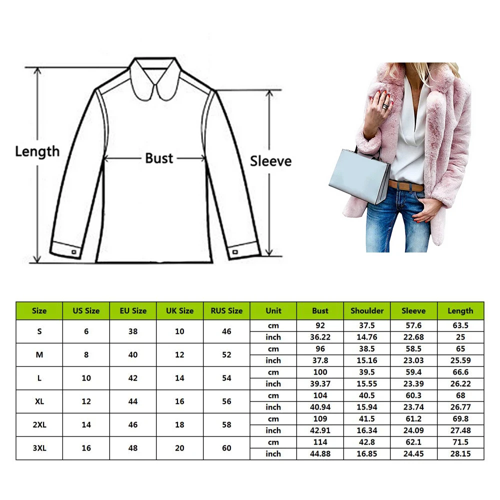 

2020 Women Faux Fur Coats Winter Solid Fashion Open Point Outwear Female Luxury Long Sleeve Warm Thick Fluffy Jacket Coat