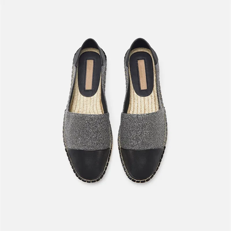 Туфли на плоской подошве; женские модные лоферы; chaussures femme; соломенная трикотажная женская обувь; повседневная обувь с круглым носком; Zapatos De Mujer
