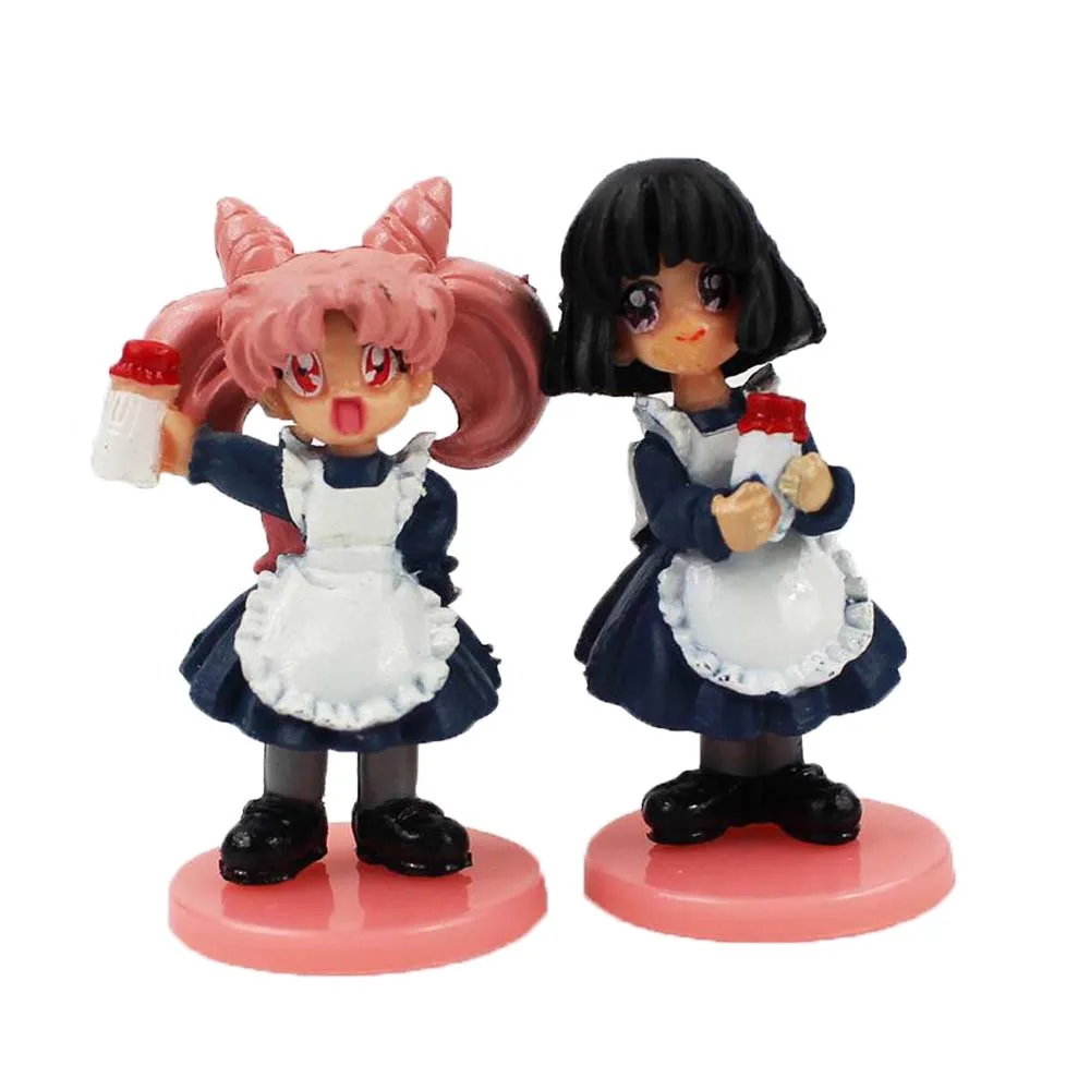 

5-13cm 7pcs/set Anime Sailor Moon Action Figure Mercury Mars Jupiter Venus Chibimoon PVC Model Toy Doll