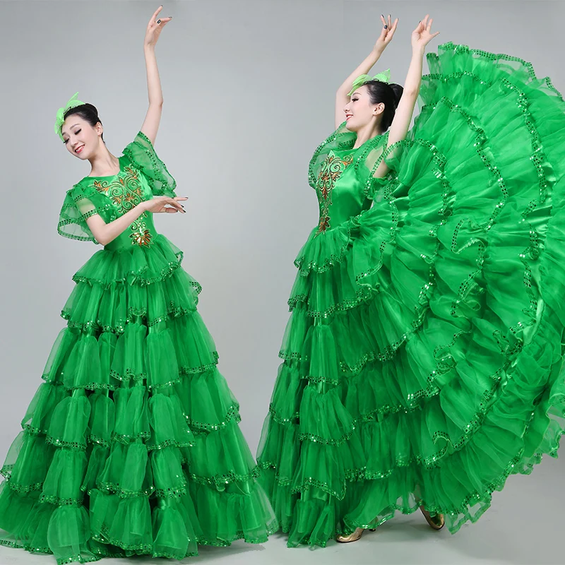 Юбки танцевальные для фламенко испанская Карнавальная одежда выступлений
