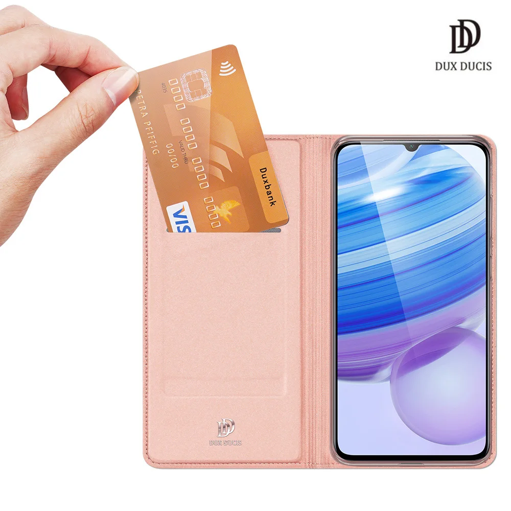 

For Redmi 10X 5G / Redmi 10X Pro 5G DUX DUCIS Skin Pro Series Flip Case Cover Full Protection Steady Stand Card Slot