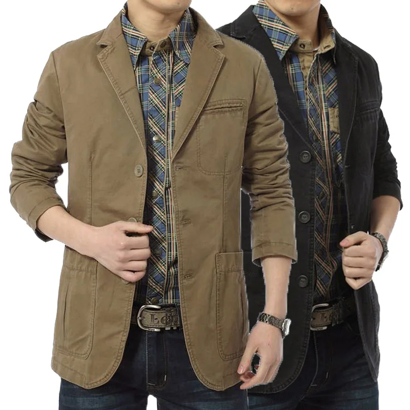 

Popular Cotton Leisure Suits for Men Coat Men's Clothing Fashion Trendy Small Suit