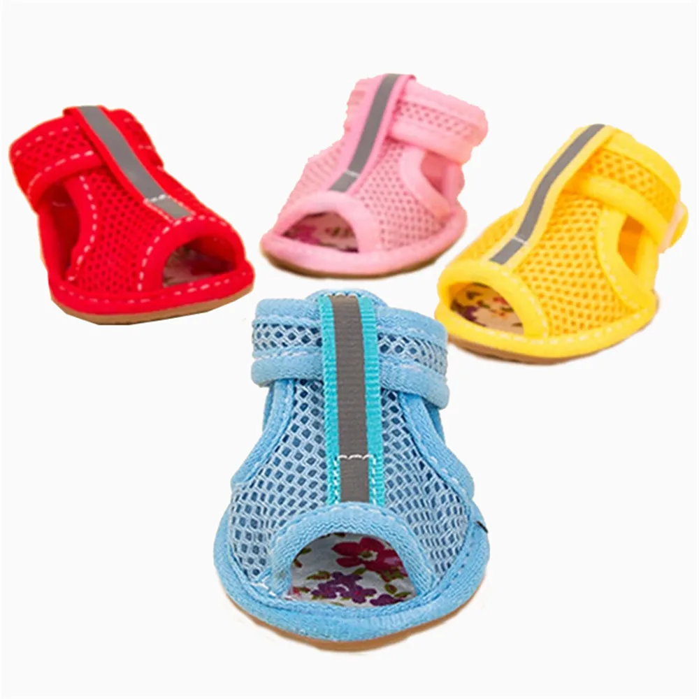 

Dog-Sandals Shoes Tendon Mesh Pet-Shoes Mesh Rubber-Bottom Dogs Shoes Outdoor Small Dog Puppy Rubber Net Mesh Fabric