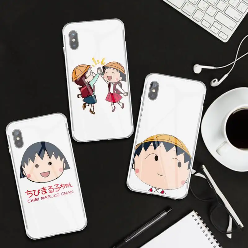 

Cute Cartoon Chibi Maruko Phone Case Transparent Case For IPhone 6 6s 7 8 Plus X Xs Xr Xsmax 11 12 Pro Promax 12mini