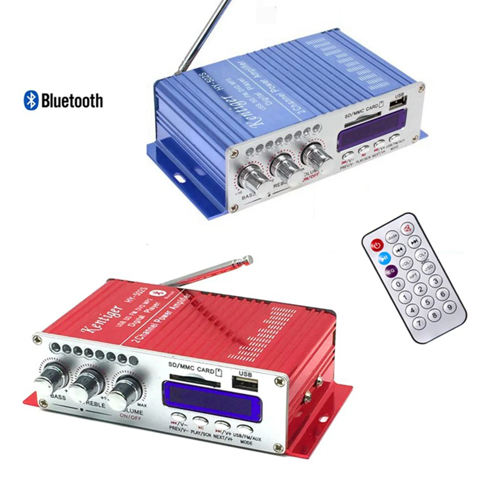 Мощность стерео HY 502S 40 Вт мини усилитель Bluetooth USB Радио адаптер питания аудио для
