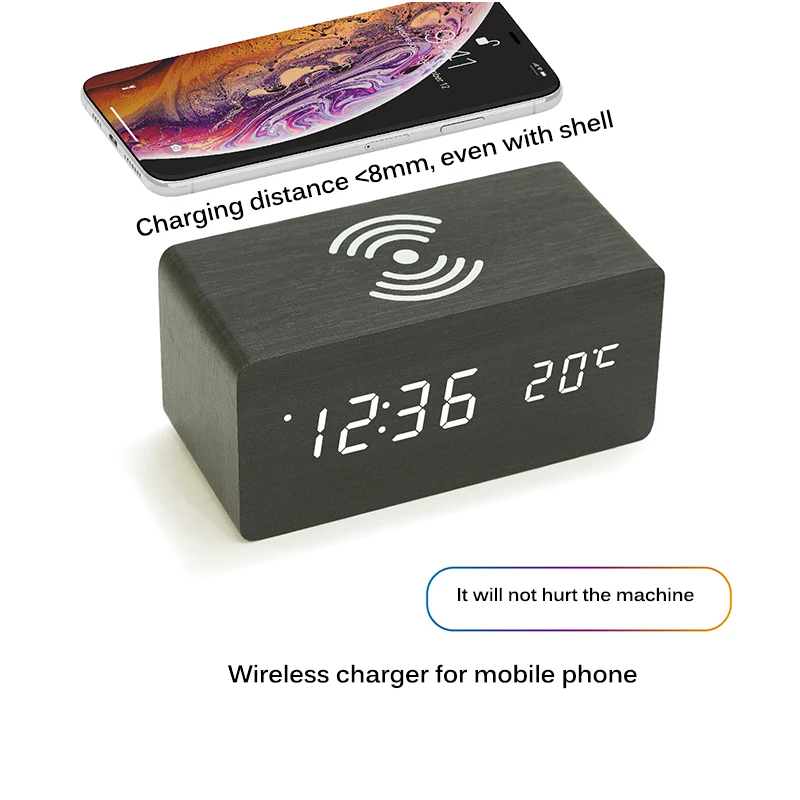 Новинка многофункциональный настольный будильник 2 в 1 с алюминиевым