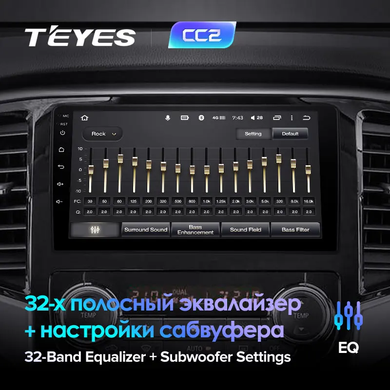 TEYES CC2L и CC2 Plus Штатная магнитола For Мицубиси Л200 5 рестайлинг Mitsubishi L200 2018 - 2020 Android до
