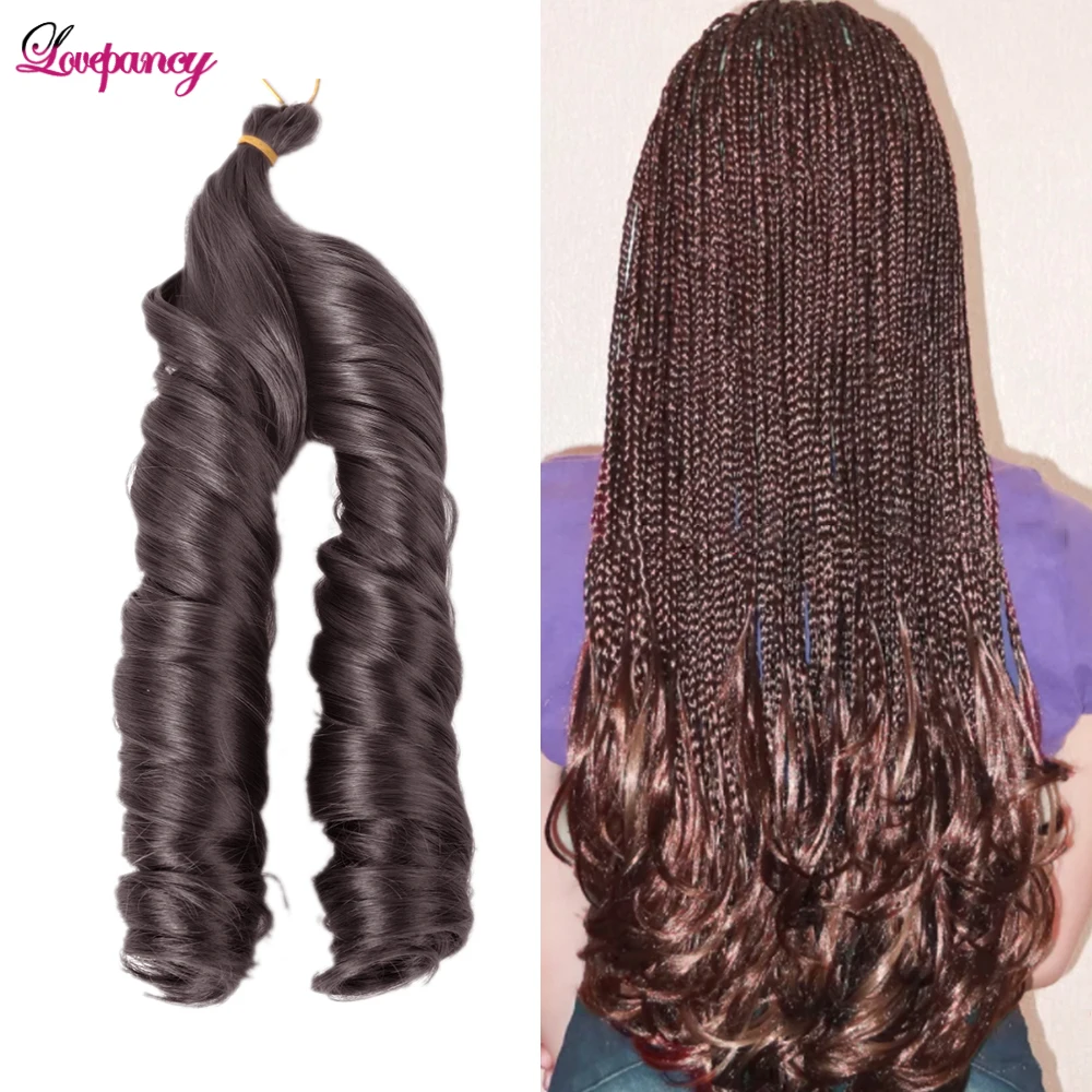 

Lovepancy волосы для вязания крючком синтетические французские кудрявые спиральные косички для вязания крючком высокотемпературные свободные...